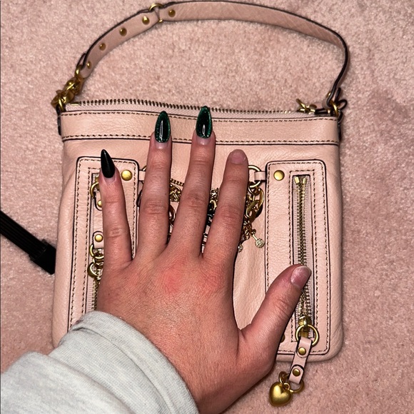 Vintage Juicy Couture Pink Mini Charm Bag Gold Hardware Y2K - Picture 11 of 11
